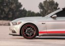 Silver Ford Mustang EcoBoost Convertible V4 2016 for rent in Dubai 6